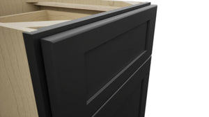 Fabuwood Galaxy Pitch Black FD18 Vanity Desk, Detail View