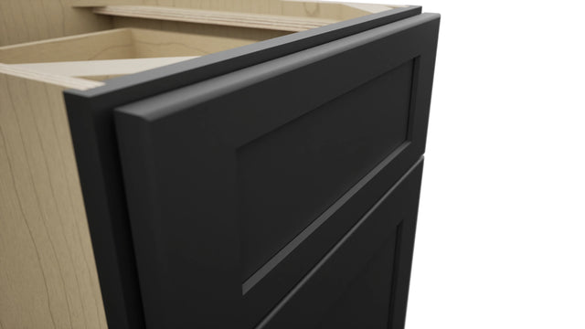 Fabuwood Galaxy Pitch Black FD18 Vanity Desk, Detail View