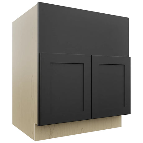 Fabuwood Galaxy Pitch Black FS30 Base Farm Sink Cabinet, Front View
