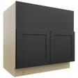 Fabuwood Galaxy Pitch Black FS36 Base Farm Sink Cabinet, Front View