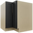 Fabuwood Galaxy Pitch Black LSB33 Base Corner Lazy Susan Cabinet, Front View