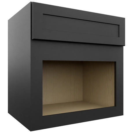 Fabuwood Galaxy Pitch Black MC303021 Wall Microwave Cabinet, Front View