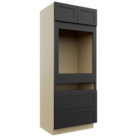 Fabuwood Galaxy Pitch Black OC3384C Tall Oven Cabinet Combo, Front View
