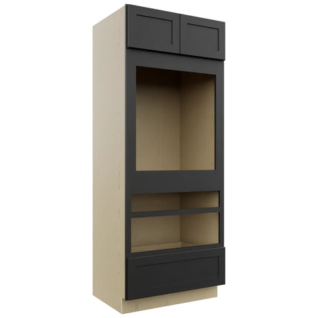 Fabuwood Galaxy Pitch Black OC3384D Tall Oven Cabinet Double, Front View