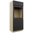 Fabuwood Galaxy Pitch Black OC3384S Tall Oven Cabinet Single, Front View