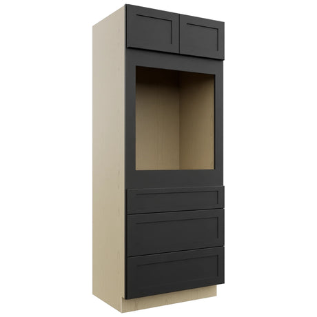 Fabuwood Galaxy Pitch Black OC3384S Tall Oven Cabinet Single, Front View