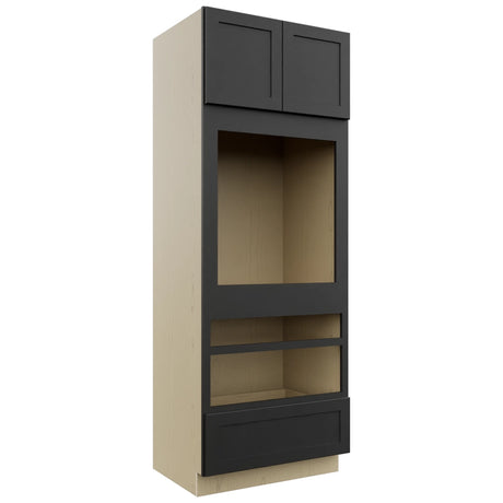 Fabuwood Galaxy Pitch Black OC3390D Tall Oven Cabinet Double, Front View