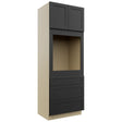 Fabuwood Galaxy Pitch Black OC3393S Tall Oven Cabinet Single, Front View
