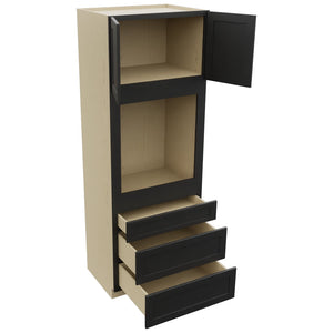 Fabuwood Galaxy Pitch Black OC3393S Tall Oven Cabinet Single, Open View