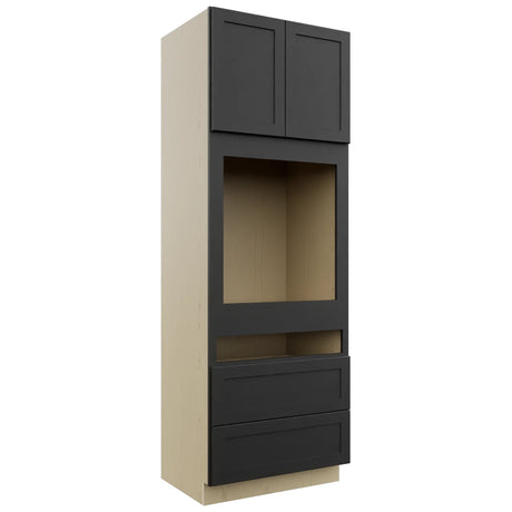 Fabuwood Galaxy Pitch Black OC3396C Tall Oven Cabinet Combo, Front View