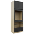 Fabuwood Galaxy Pitch Black OC3396D Tall Oven Cabinet Double, Front View