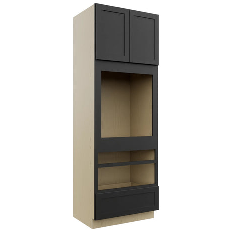 Fabuwood Galaxy Pitch Black OC3396D Tall Oven Cabinet Double, Front View