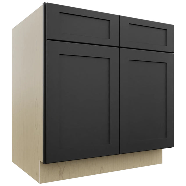 Fabuwood Galaxy Pitch Black SB33 Base Sink Cabinet, Front View