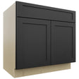 Fabuwood Galaxy Pitch Black SB36SDF Base Sink Cabinet, Front View