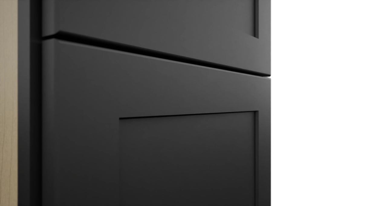 Fabuwood Galaxy Pitch Black TP181293 Tall Pantry Cabinet, Detail View