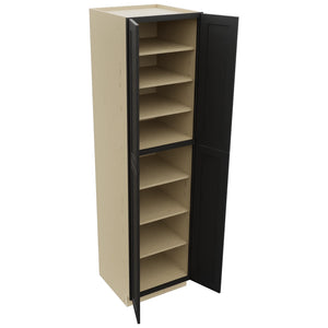 Fabuwood Galaxy Pitch Black TP242493 Tall Pantry Cabinet, Open View