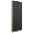 Fabuwood Galaxy Pitch Black TP301284 Tall Pantry Cabinet, Front View