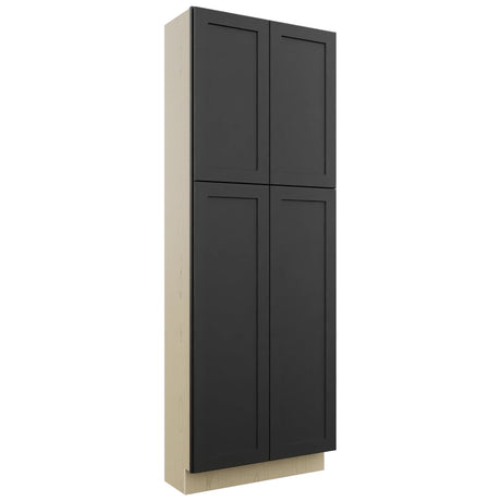 Fabuwood Galaxy Pitch Black TP301284 Tall Pantry Cabinet, Front View