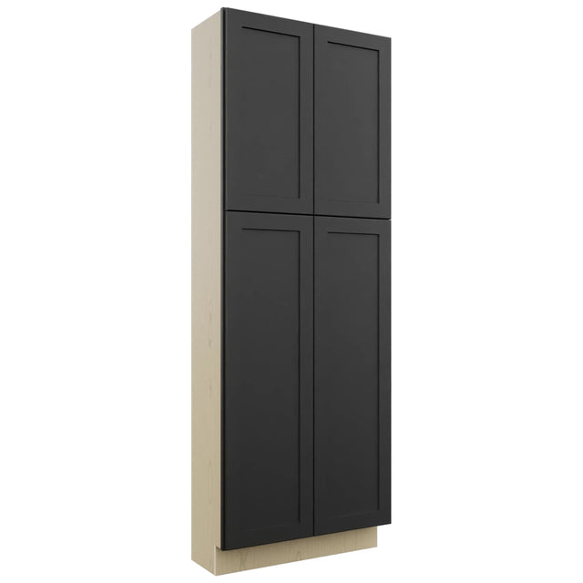 Fabuwood Galaxy Pitch Black TP301284 Tall Pantry Cabinet, Front View