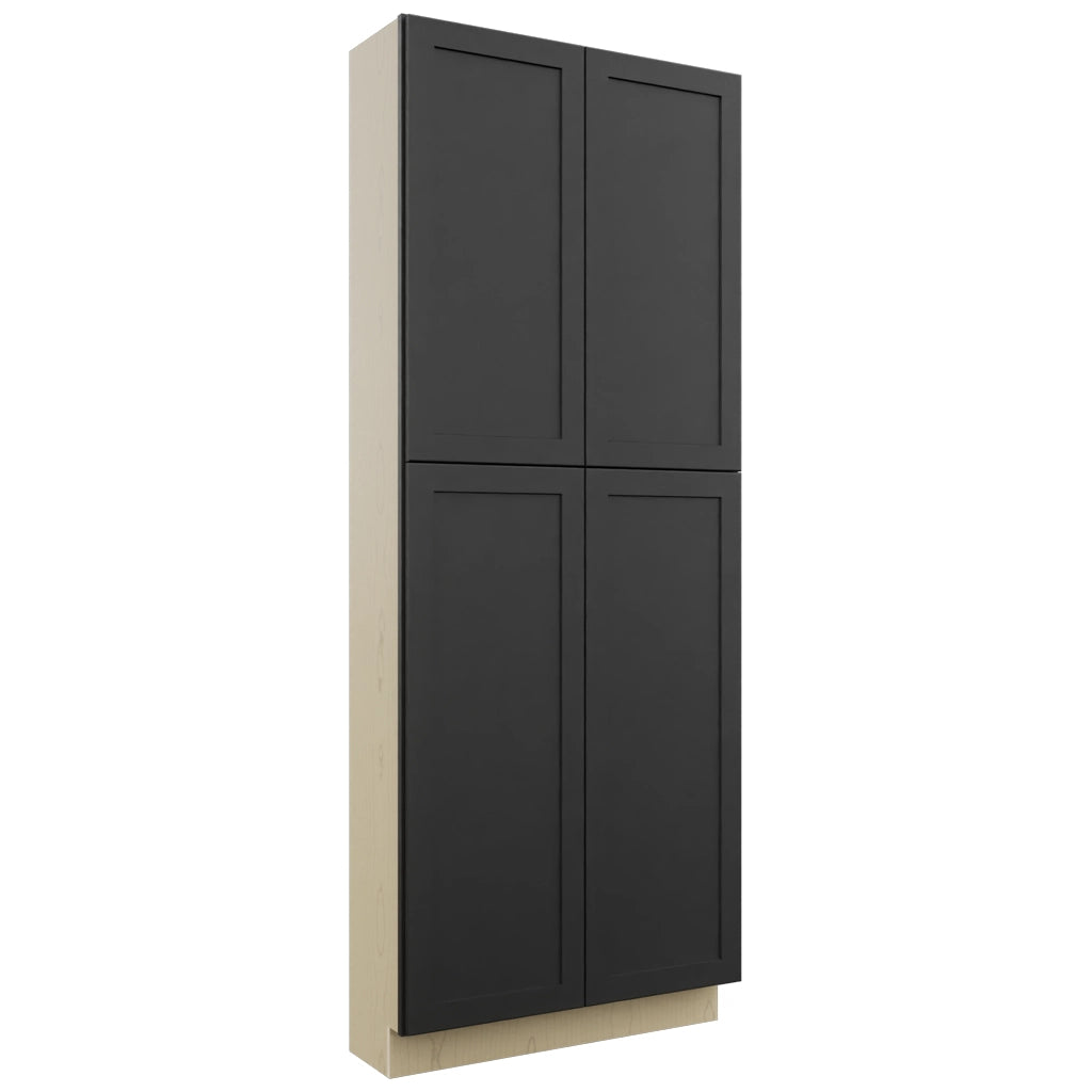 Fabuwood Galaxy Pitch Black TP361293 Tall Pantry Cabinet, Front View