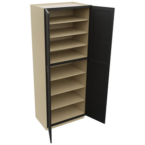 Fabuwood Galaxy Pitch Black TP362493 Tall Pantry Cabinet, Open View