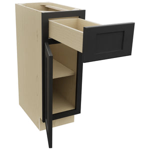 Fabuwood Galaxy Pitch Black VB12-34 Vanity Base Standard Cabinet, Open View