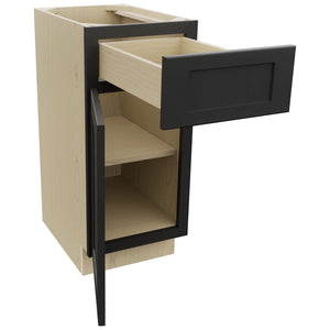 Fabuwood Galaxy Pitch Black VB15-34 Vanity Base Standard Cabinet, Open View