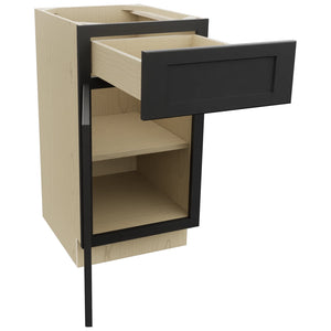 Fabuwood Galaxy Pitch Black VB18-34 Vanity Base Standard Cabinet, Open View