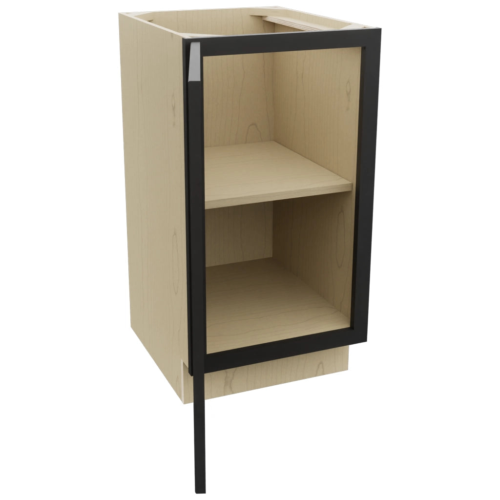 Fabuwood Galaxy Pitch Black VB18FD Vanity Base Full Height Cabinet, Open View