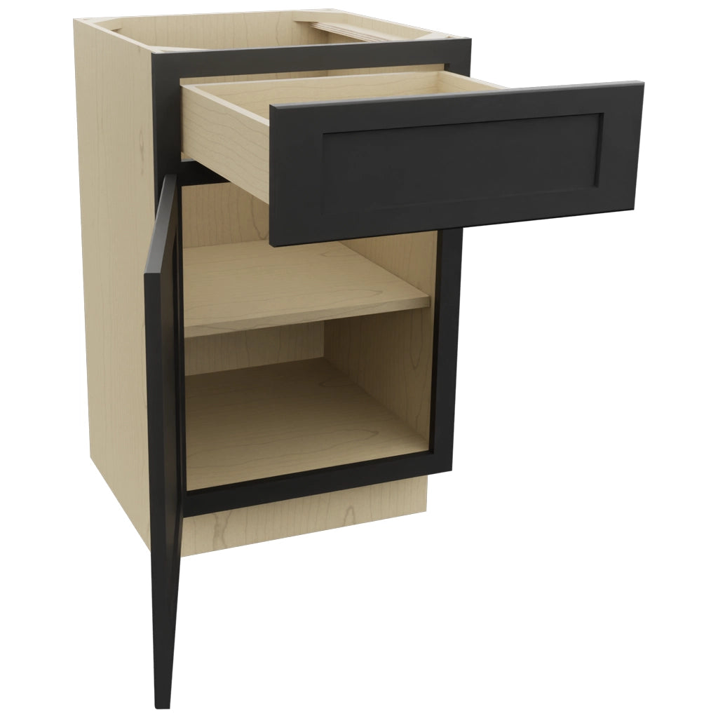 Fabuwood Galaxy Pitch Black VB21-34 Vanity Base Standard Cabinet, Open View