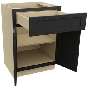 Fabuwood Galaxy Pitch Black VB24-34 Vanity Base Standard Cabinet, Open View