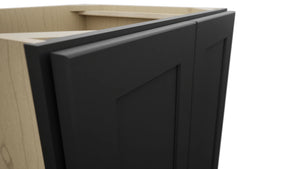 Fabuwood Galaxy Pitch Black VB24FD Vanity Base Full Height Cabinet, Detail View
