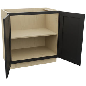 Fabuwood Galaxy Pitch Black VB33FD Vanity Base Standard Cabinet, Open View