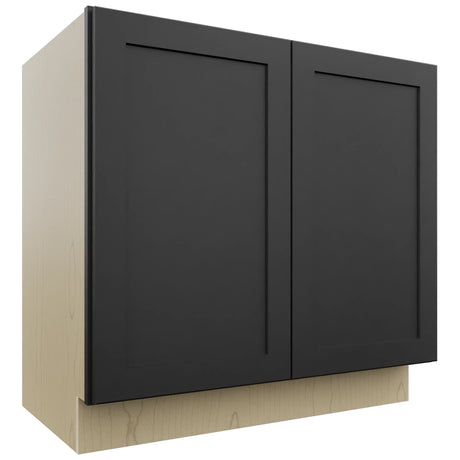 Fabuwood Galaxy Pitch Black VB36FD Vanity Base Full Height Cabinet, Front View
