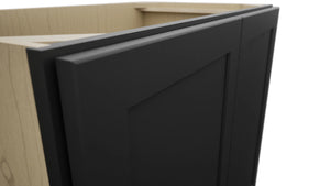 Fabuwood Galaxy Pitch Black VB36FD Vanity Base Full Height Cabinet, Detail View