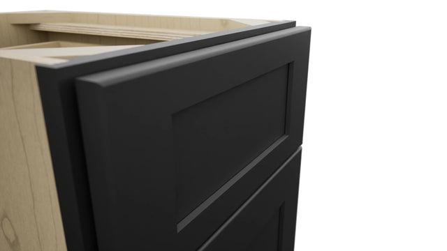Fabuwood Galaxy Pitch Black VDB15-34 Vanity Drawer Cabinet, Detail View