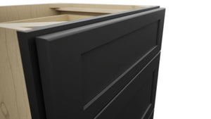 Fabuwood Galaxy Pitch Black VDB24-34 Vanity Drawer Cabinet, Detail View