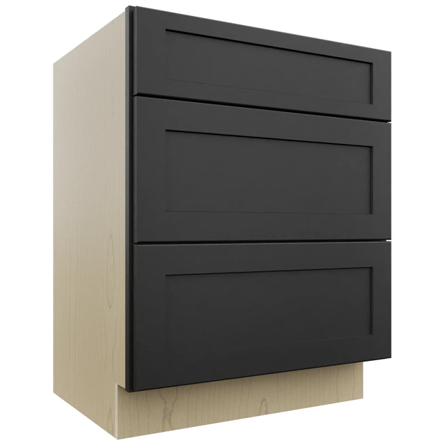 Fabuwood Galaxy Pitch Black VDB27-34 Vanity Drawer Cabinet, Front View