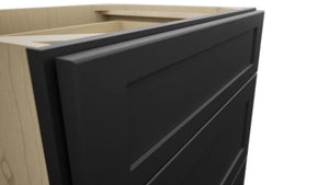 Fabuwood Galaxy Pitch Black VDB27-34 Vanity Drawer Cabinet, Detail View