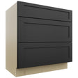 Fabuwood Galaxy Pitch Black VDB33-34 Vanity Drawer Cabinet, Front View