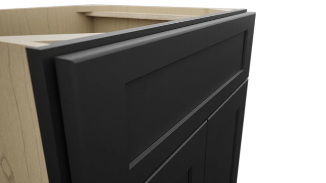 Fabuwood Galaxy Pitch Black VSB24-34 Vanity Sink Cabinet, Detail View