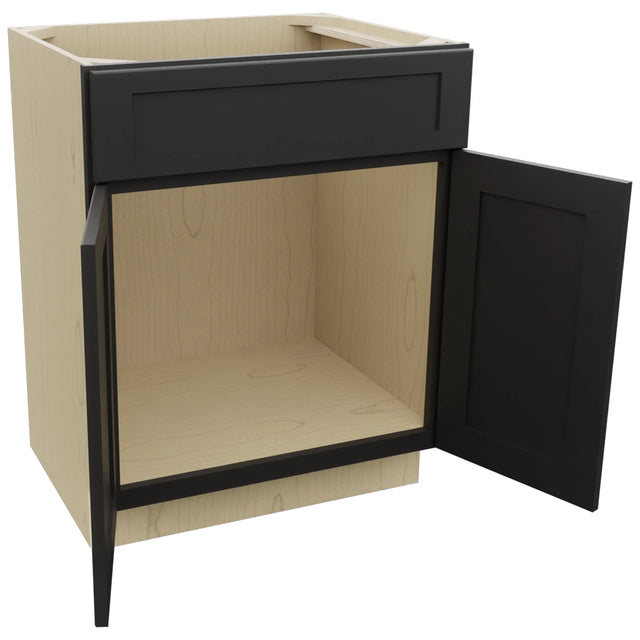 Fabuwood Galaxy Pitch Black VSB27-34 Vanity Sink Cabinet, Open View