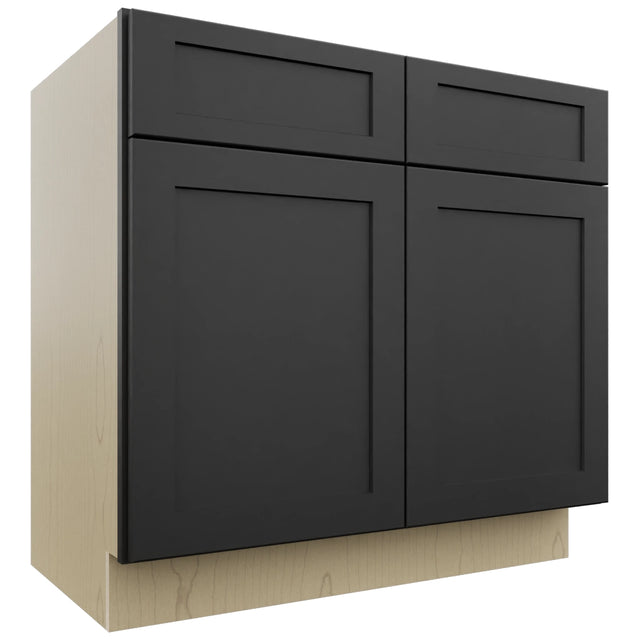 Fabuwood Galaxy Pitch Black VSB36-34 Vanity Sink Cabinet, Front View