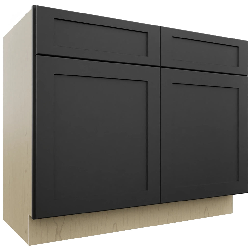 Fabuwood Galaxy Pitch Black VSB42-34 Vanity Sink Cabinet, Front View
