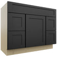 Fabuwood Galaxy Pitch Black VSD30DL Vanity Combo Cabinet, Front View