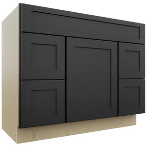 Fabuwood Galaxy Pitch Black VSD30DL Vanity Combo Cabinet, Front View