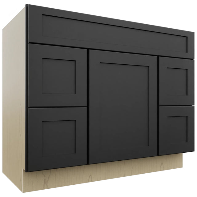 Fabuwood Galaxy Pitch Black VSD30DL Vanity Combo Cabinet, Front View