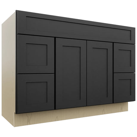 Fabuwood Galaxy Pitch Black VSD30DR Vanity Combo Cabinet, Front View