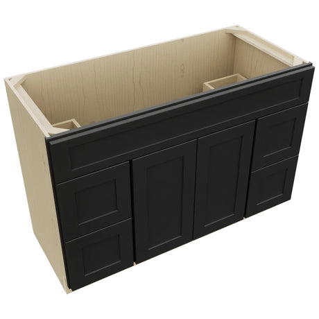 Fabuwood Galaxy Pitch Black VSD30DR Vanity Combo Cabinet, Top View