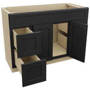Fabuwood Galaxy Pitch Black VSD30DR Vanity Combo Cabinet, Open View